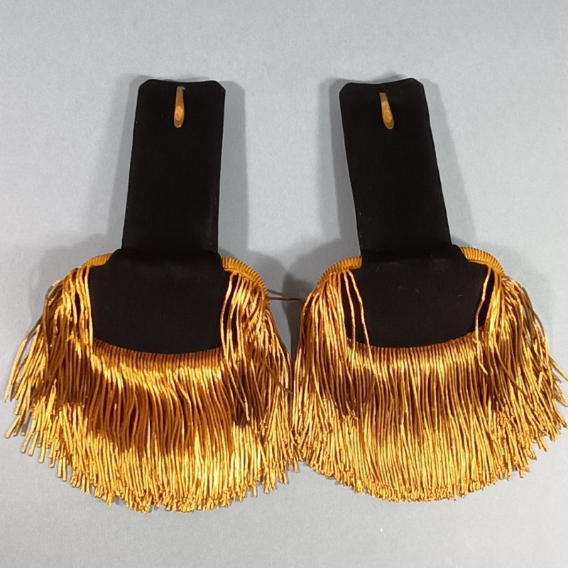 PAIRE D'EPAULETTES DE LIEUTENANT OU CAPITAINE D'OFFICIER D'INFANTERIE MODELE TROISIEME REPUBLIQUE 1914 TENUE 1931 EN BOITE